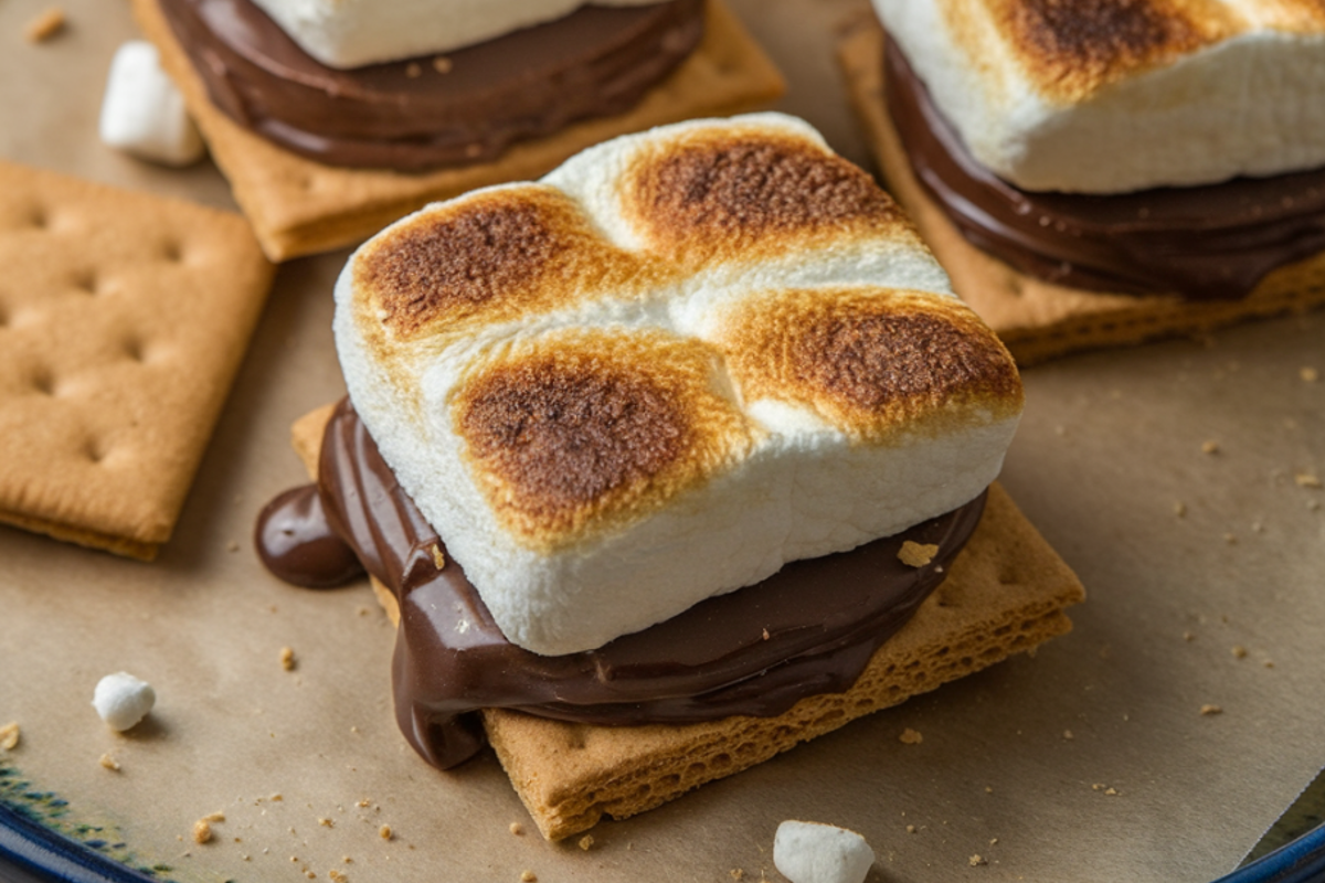 s'mores in the oven.