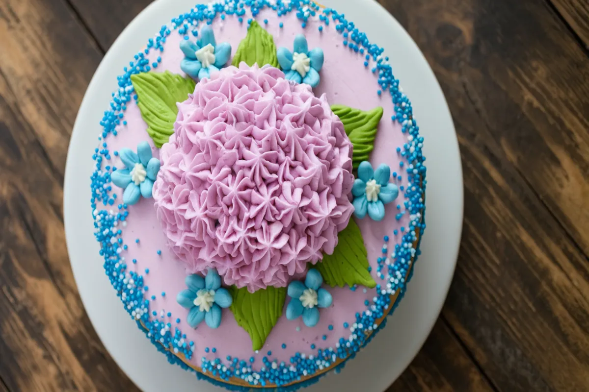 Hydrangea Sugar Cookie Cake